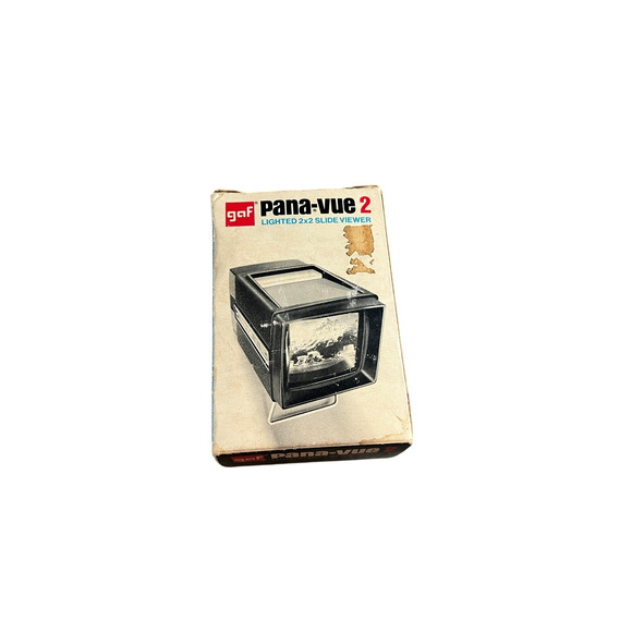 Vintage GAF Pana-Vue 2 Lighted 2x2 Slide Viewer In Original Box - Picture 1 of 8